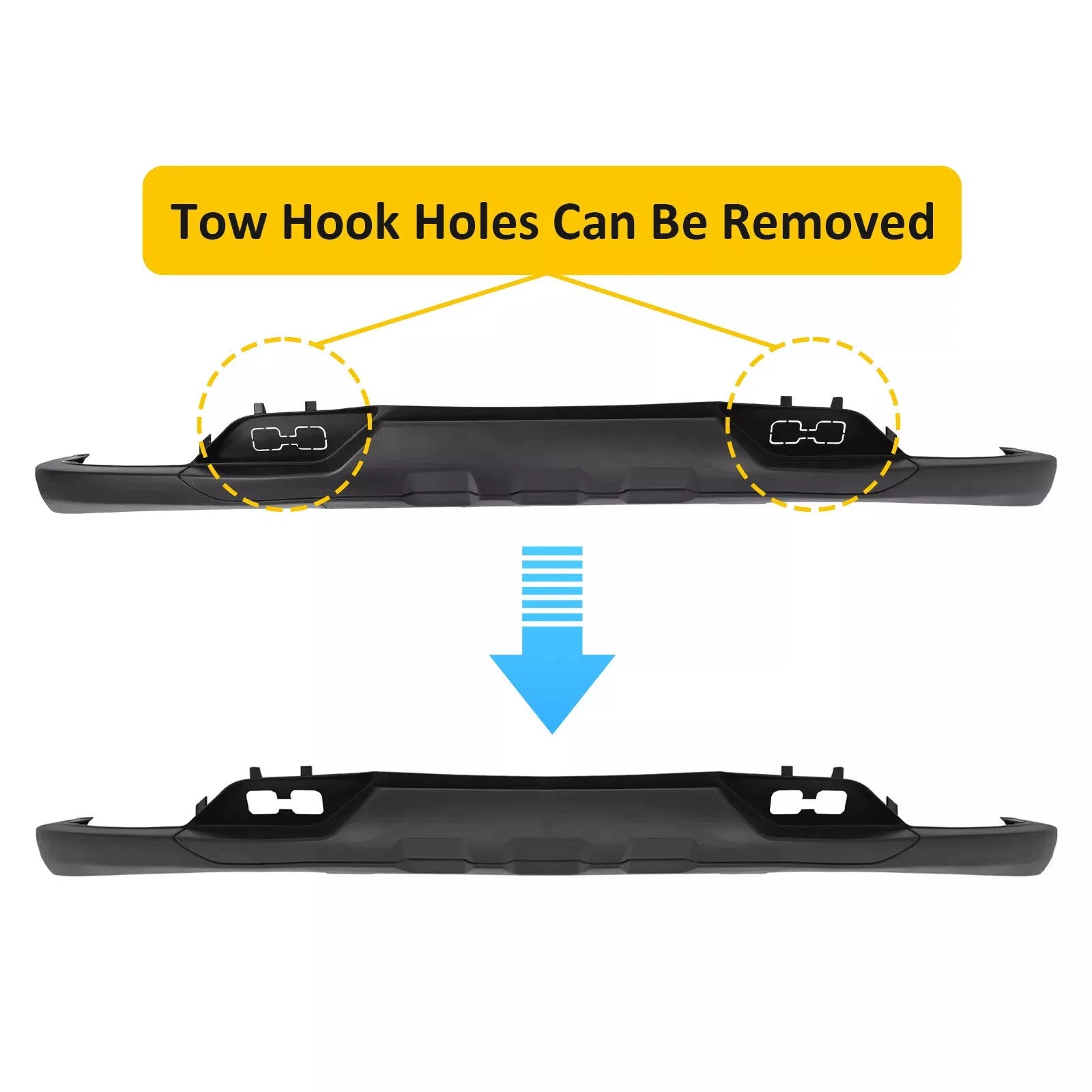 Front Bumper Valance for Chevrolet Silverado 1500 (2016–2018) W/O Tow Hook Holes