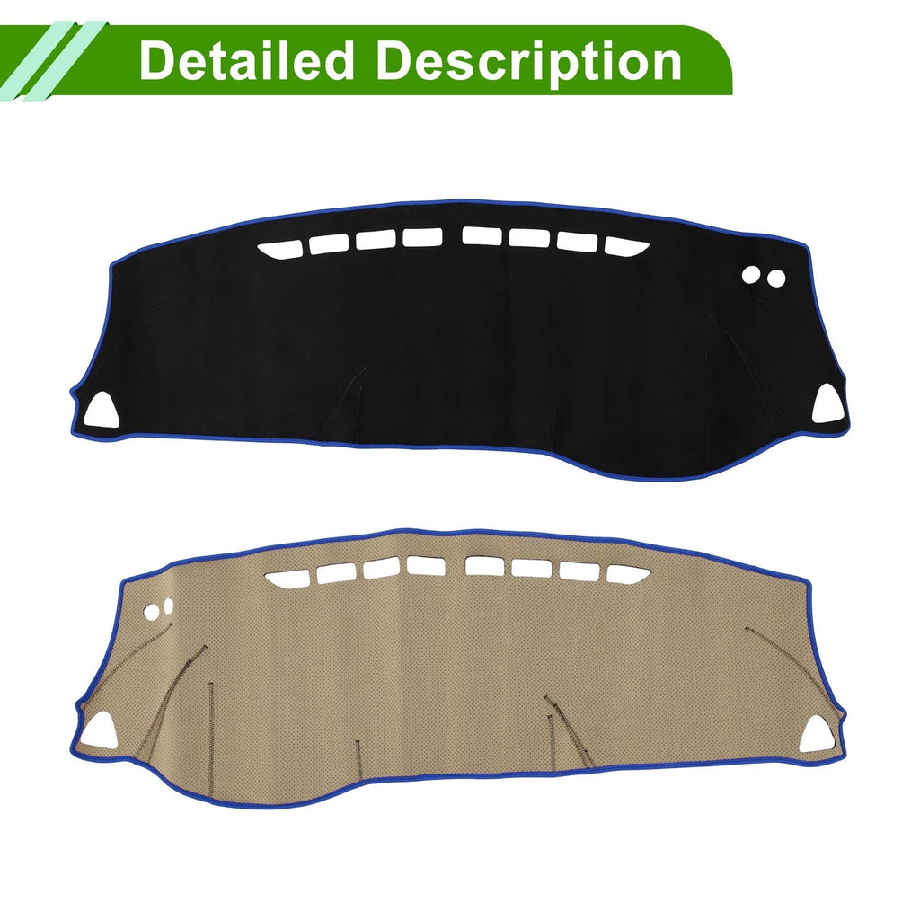 Dashboard Cover Mat for Nissan Kicks (2018–2020) Sun Protector Black Blue
