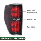 Tail Light for Ford F-150 (2009–2014) Left Driver Side