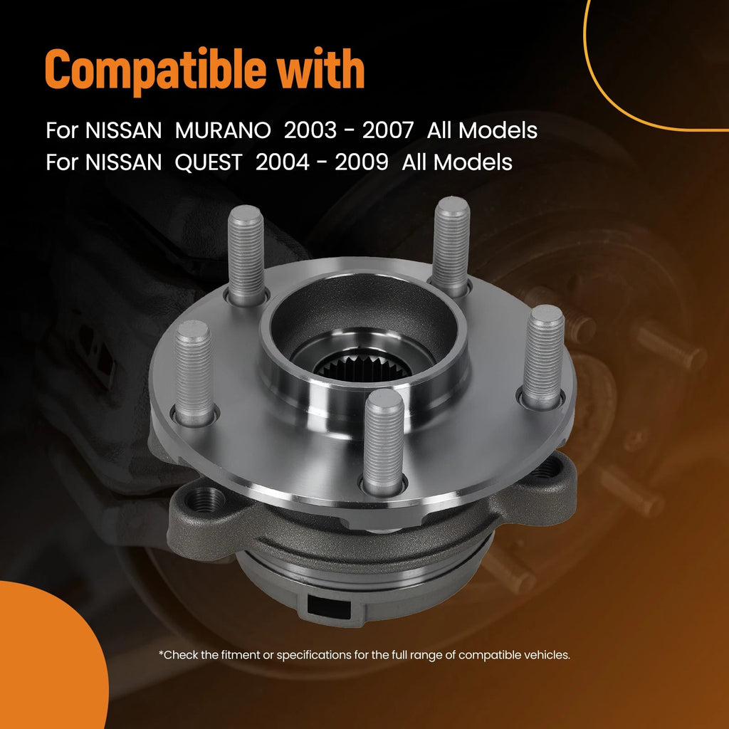 Front Wheel Hub & Bearing Assembly for Nissan Murano/Quest (2003–2009)