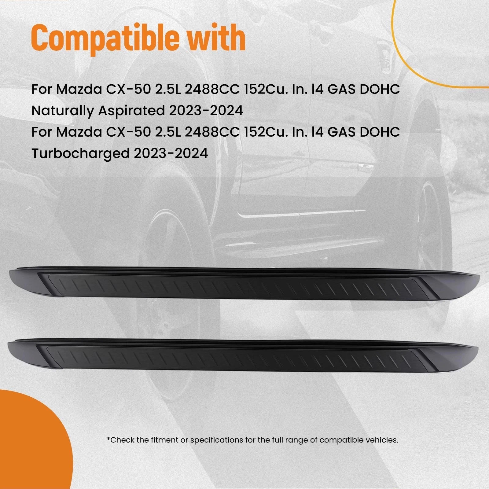 Anti-Slip Running Boards for Mazda CX-50 (2023–2024) Side Steps Nerf Bars