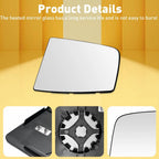 Upper Mirror Glass for Ford Transit-150 2015–2021 Driver Left Side