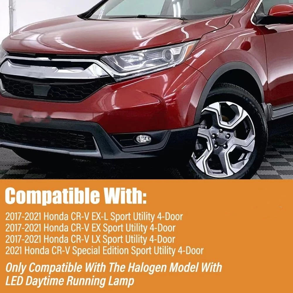 Set of 2 Halogen Headlights w/LED DRL for Honda CR-V (2017–2022)