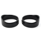 4.5" Black Passing Lights Lamp Trim Ring Bezel Visor Cover for Harley FLHT FLHR