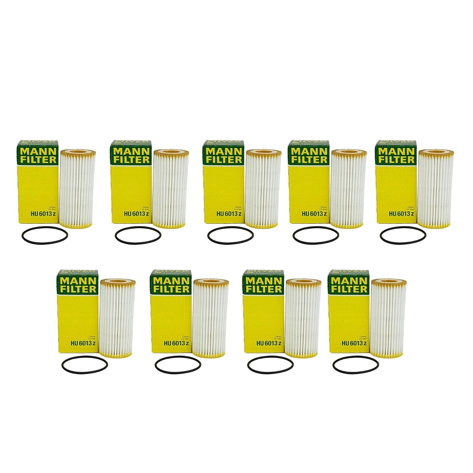 Set of 9 Cartridge Engine Oil Filters for VW Audi 1.8L 2.0L L4