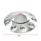 Chrome Hub Cover Kit for Semi Truck (Fits 33mm Axle)