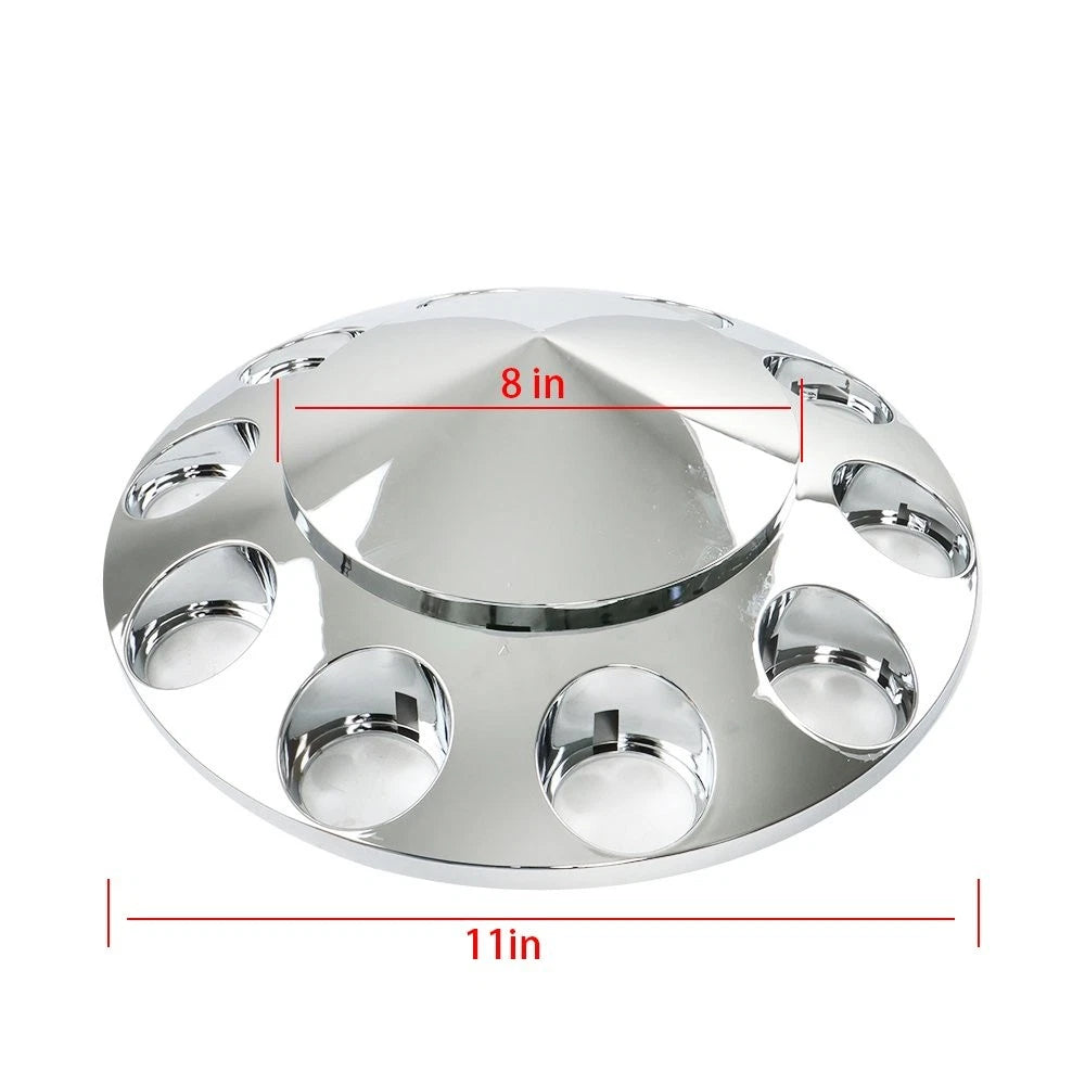 Chrome Hub Cover Kit for Semi Truck (Fits 33mm Axle)