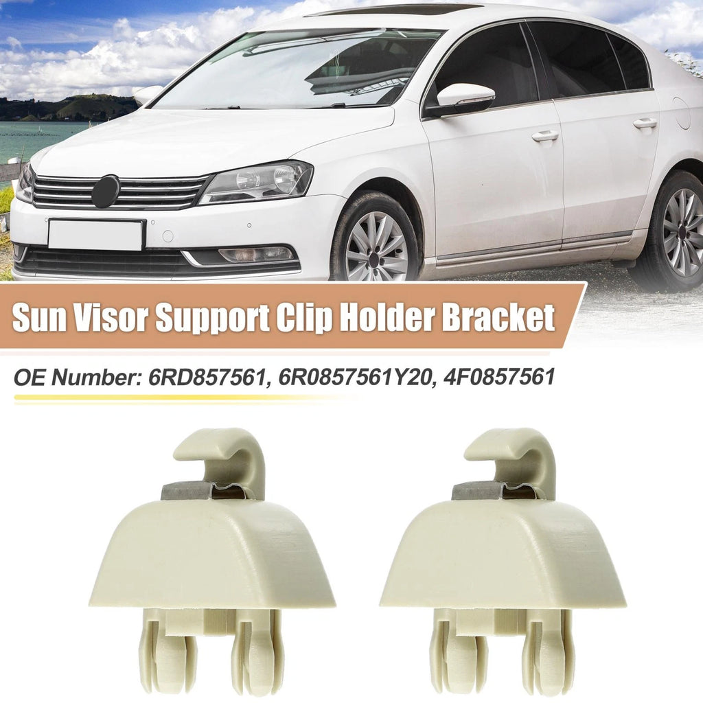 2X Sun Visor Support Clip Retainer 4F0857561 for Audi A6, VW Passat 