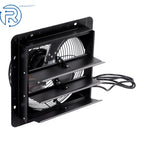 12" Black Aluminum Shutter Exhaust Fan for Greenhouse Garage