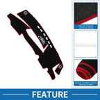 Dashboard Cover Mat for Lexus ES 300h 2021-2023 Sun Protector Pad Black Red