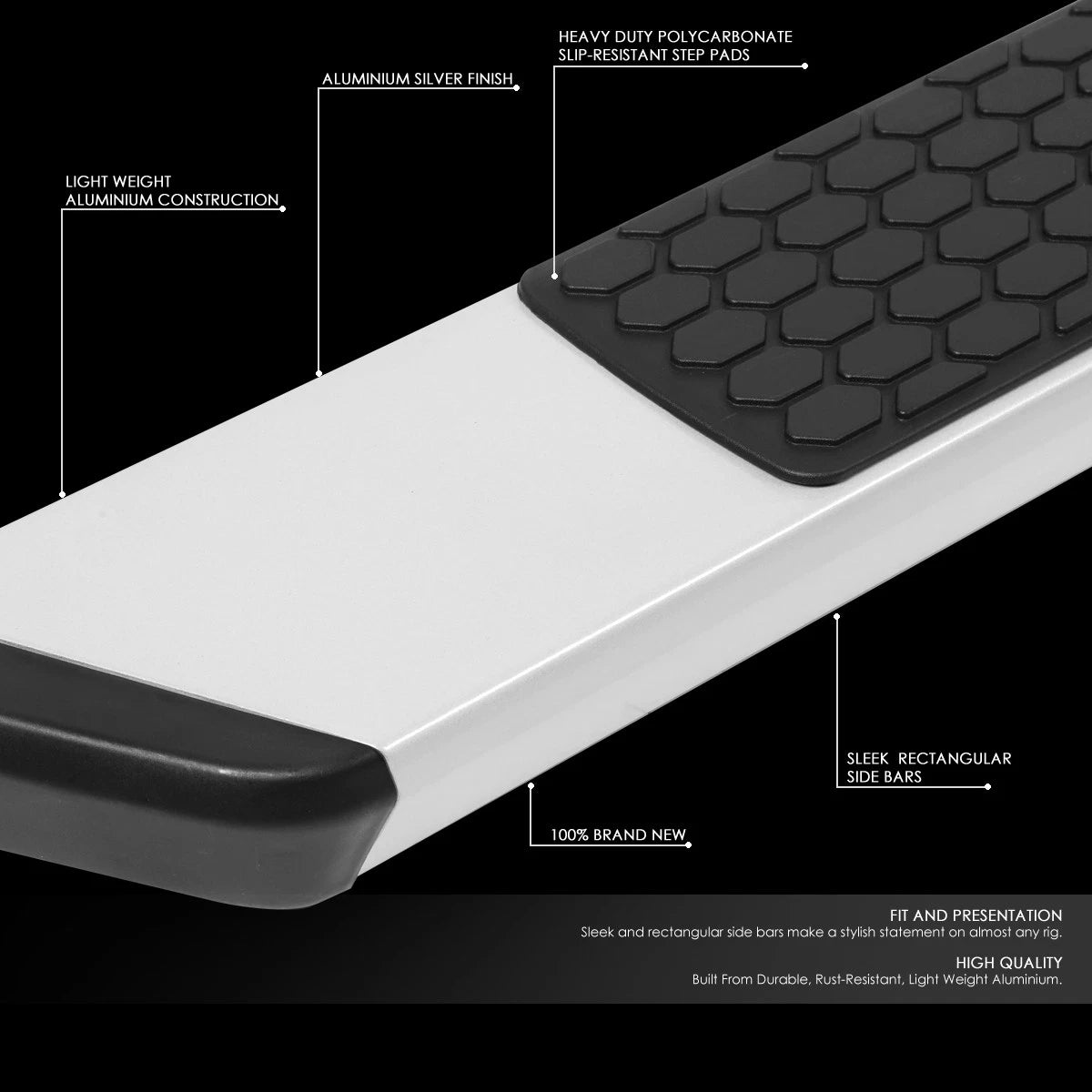 Set of 2 Aluminum Step Bars for Ram 1500 Pickup (2019–2022)