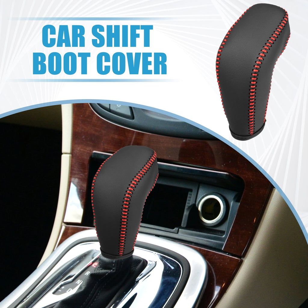 Shift Boot Cover for Buick Regal (2011–2017) - Black with Red Stitches