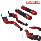 Red Extendable Brake Clutch Levers Grip Set for Speed Twin (2019-2023)