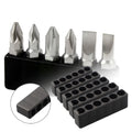 5 Piece Bit Holder for 6 Hole Hex Shank Screwdrivers (Compact Organizer)