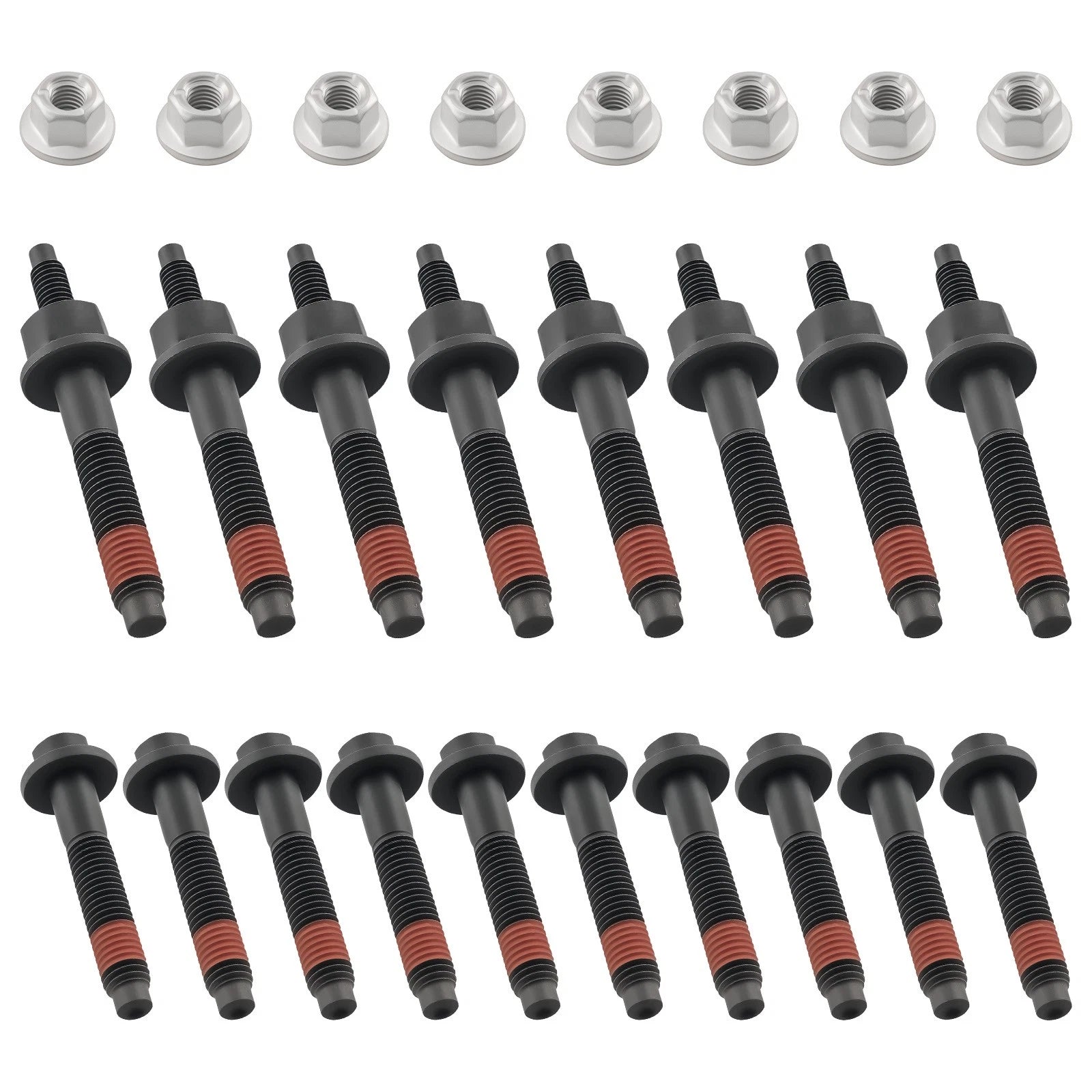 Exhaust Manifold Bolt Stud Nut Kit for Dodge Ram 1500, Jeep Commander (2006-2010)