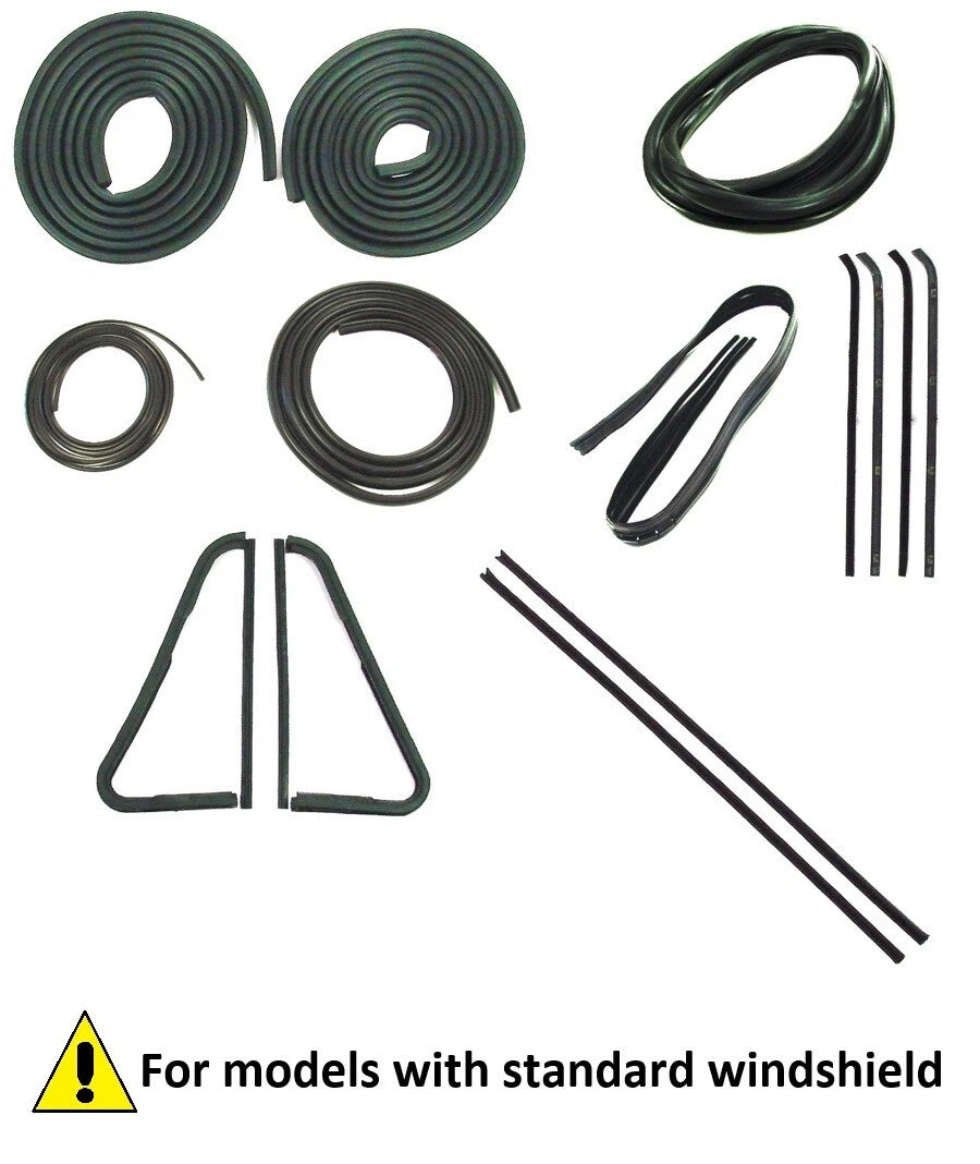 Door Glass Weatherstrip Vent Seal Gasket Kit for 1964-1966 Chevy GMC Truck
