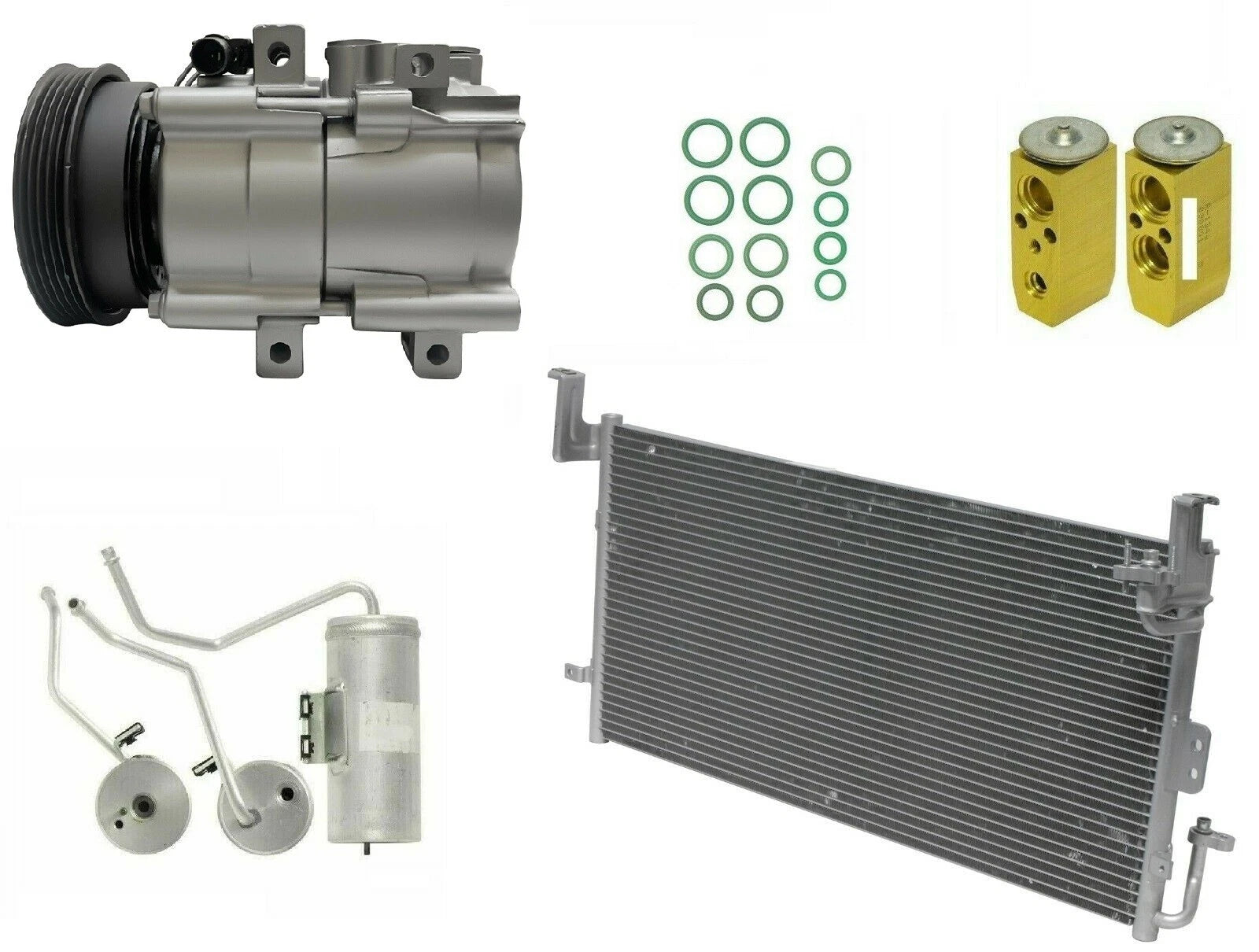AC Compressor Kit with Condenser Replacement for Ford Ranger (2006–2011)