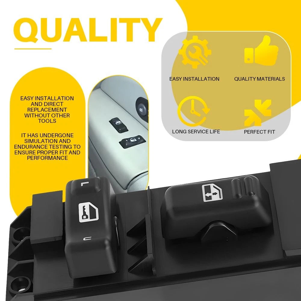 RH Window Door Lock Switch for Chevy Silverado Suburban Tahoe GMC Yukon (2000–2002)