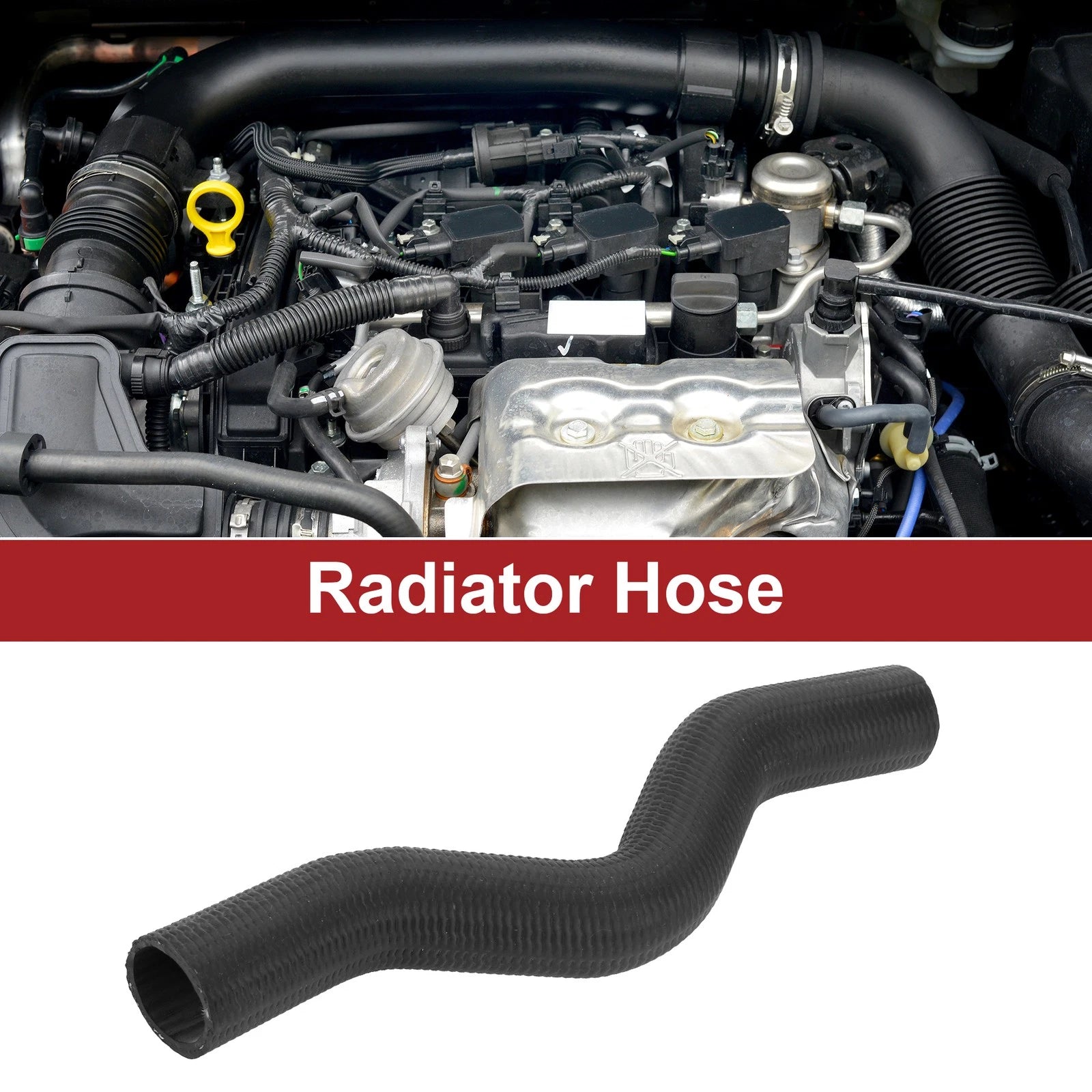 Radiator Hose for Honda Civic 1.7L (2001–2005) No. 19501PLC000 Rubber Black