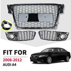 Front Honeycomb Mesh Bumper Grill for Audi A4 S4 RS4 (2009–2012)
