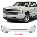 Chrome Steel Front Bumper for Chevy Silverado 1500 (2016–2018)
