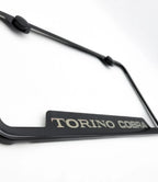License Plate Frame Front Black Notched Stainless for Ford Torino Cobra (1969–1970)