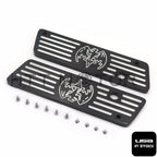 Set of 2 Black Bat Saddlebag Latch Covers for Harley FLH/FLT (1993–2013)