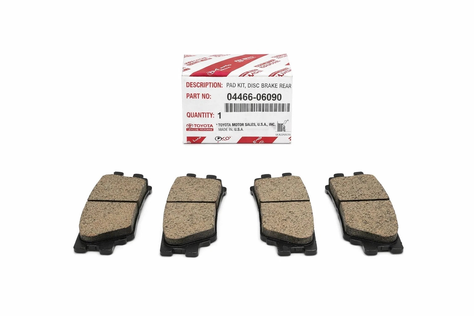 Set of 4 Genuine OEM Rear Disc Brake Pads for Toyota Camry, Avalon, Lexus (0446606090)