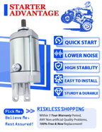 Starter Motor for Honda TRX680FA FourTrax Rincon 680 (2006–2019) With Relay