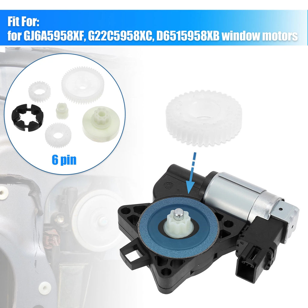 6X Power Window Lift Motor Gear Repair Kit for Mazda 3 5 6 CX-7 CX-9 RX-8