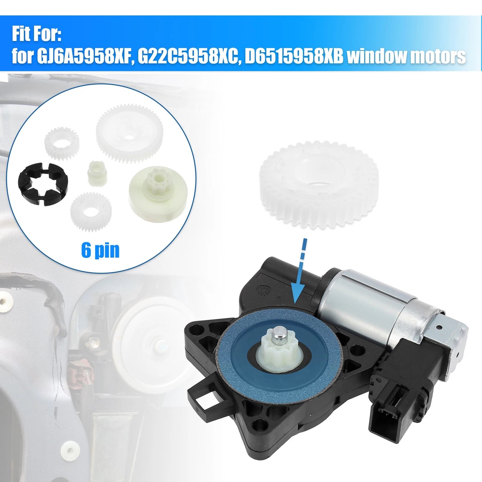 6X Power Window Lift Motor Gear Repair Kit for Mazda 3 5 6 CX-7 CX-9 RX-8