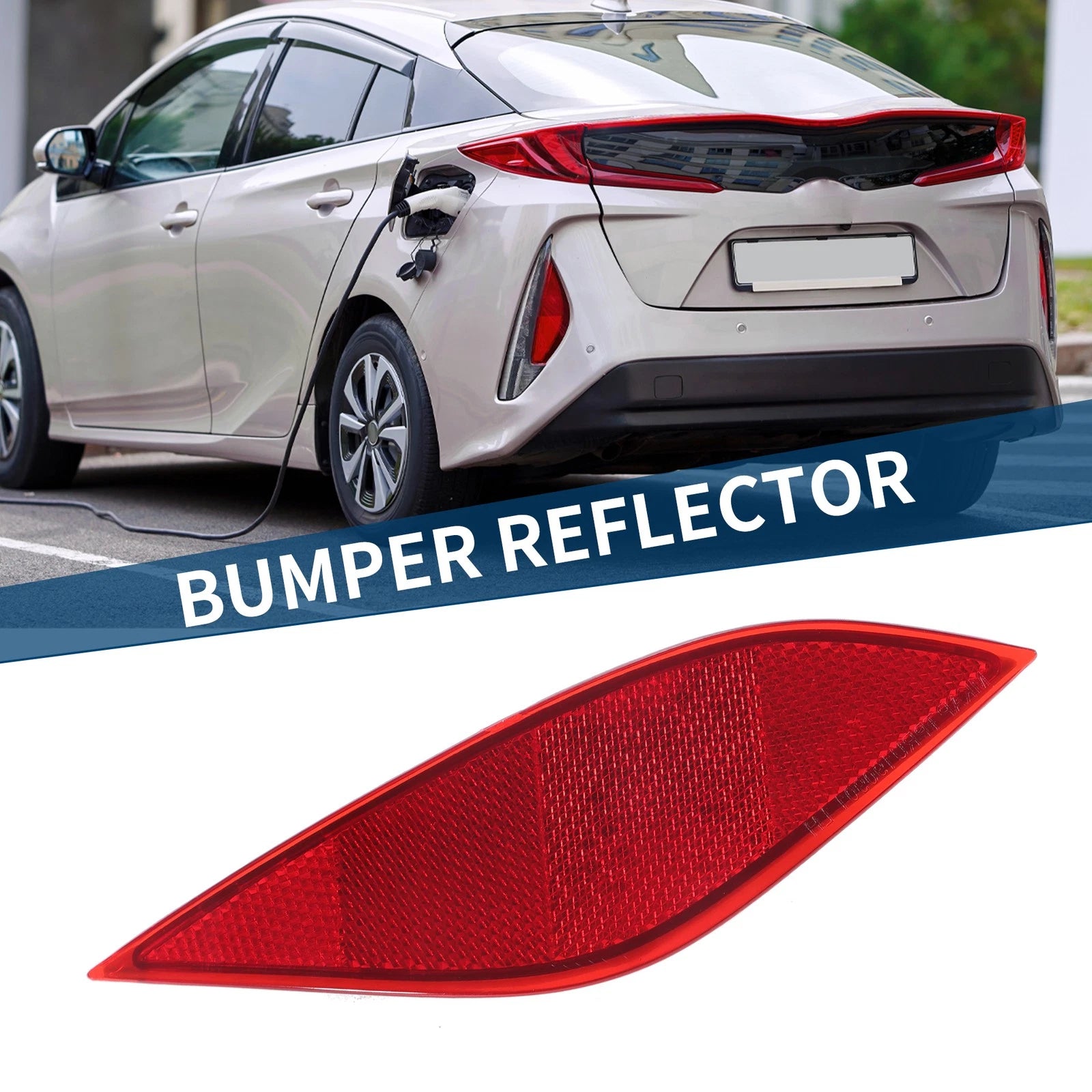 Rear Left Bumper Reflector No. 8192047030 for Toyota Prius (2019–2022) Red