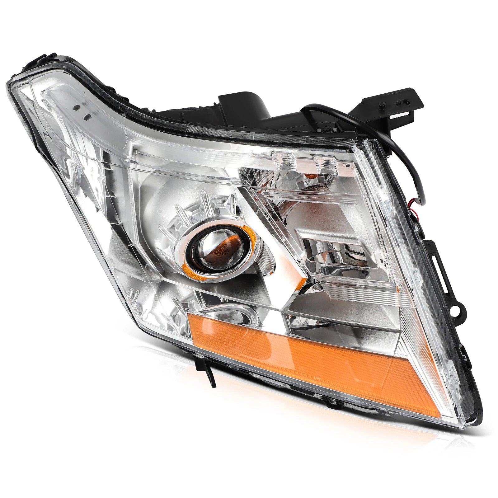Headlight Pair for Cadillac SRX (2010–2016) Chrome Housing Projector