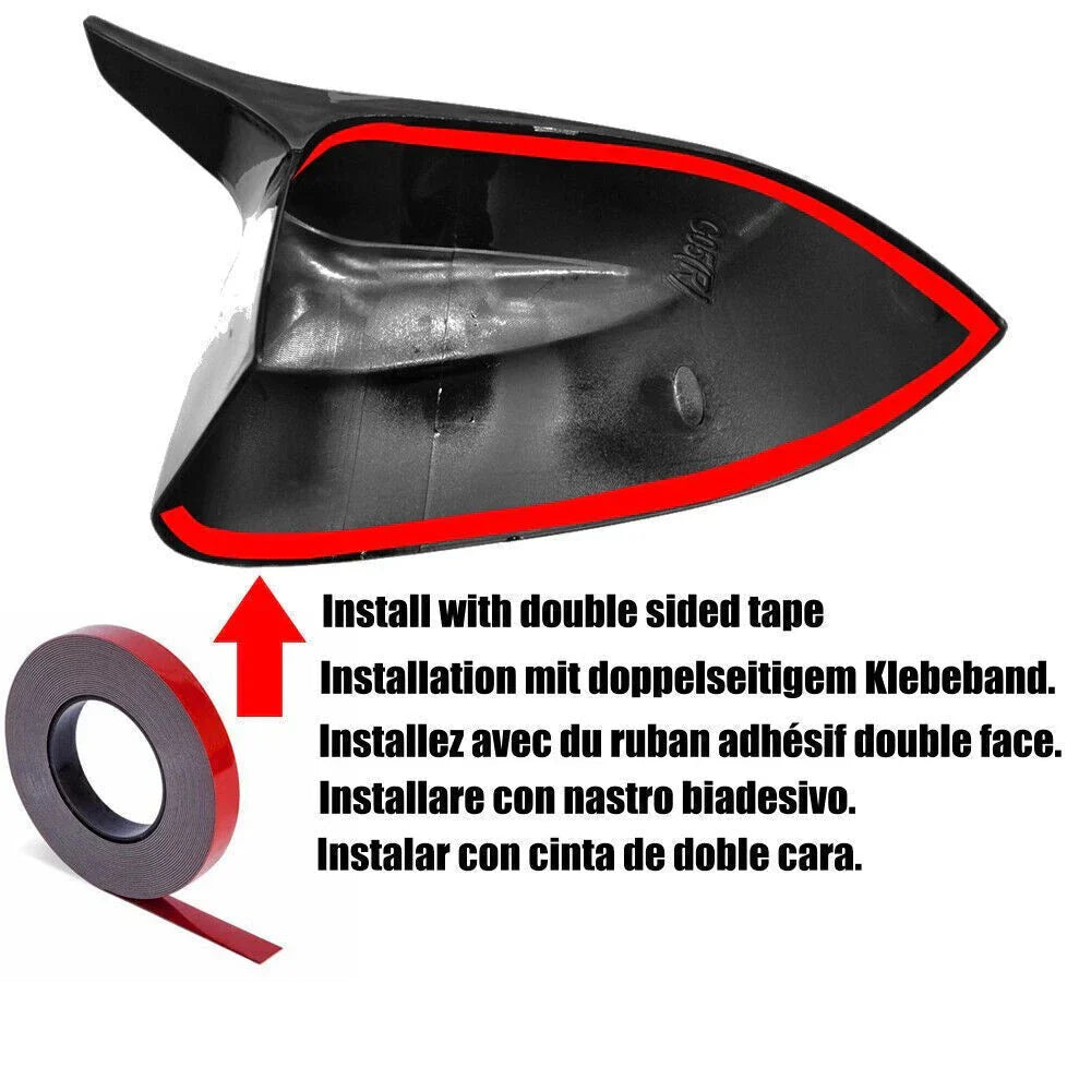 Mirror Cover//Rear Door Mirror Glossy Black for Hyundai Elantra (2021–2025)