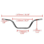 7/8'' Chrome Drag Handlebar for Honda Yamaha Suzuki