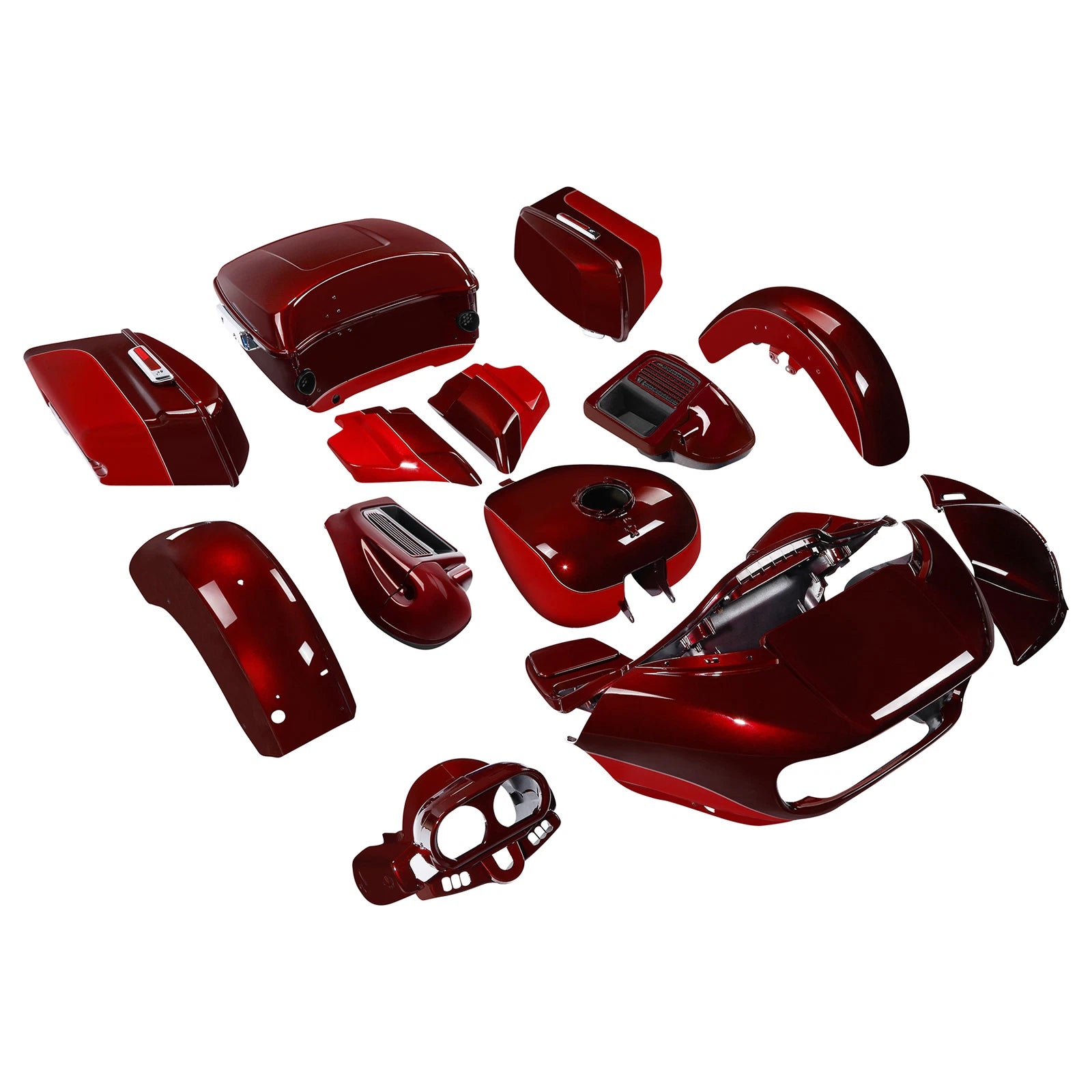 Fairings for Harley Road Glide (2015) Mysterious Red Sunglo/Velocity Red Sunglo