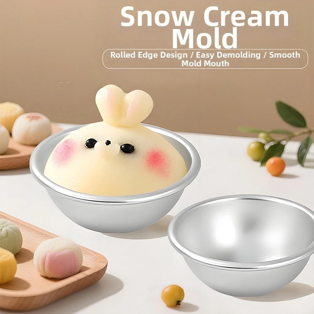 Round Aluminum Alloy Mold for Snow Skin Mooncake and Pudding Baking