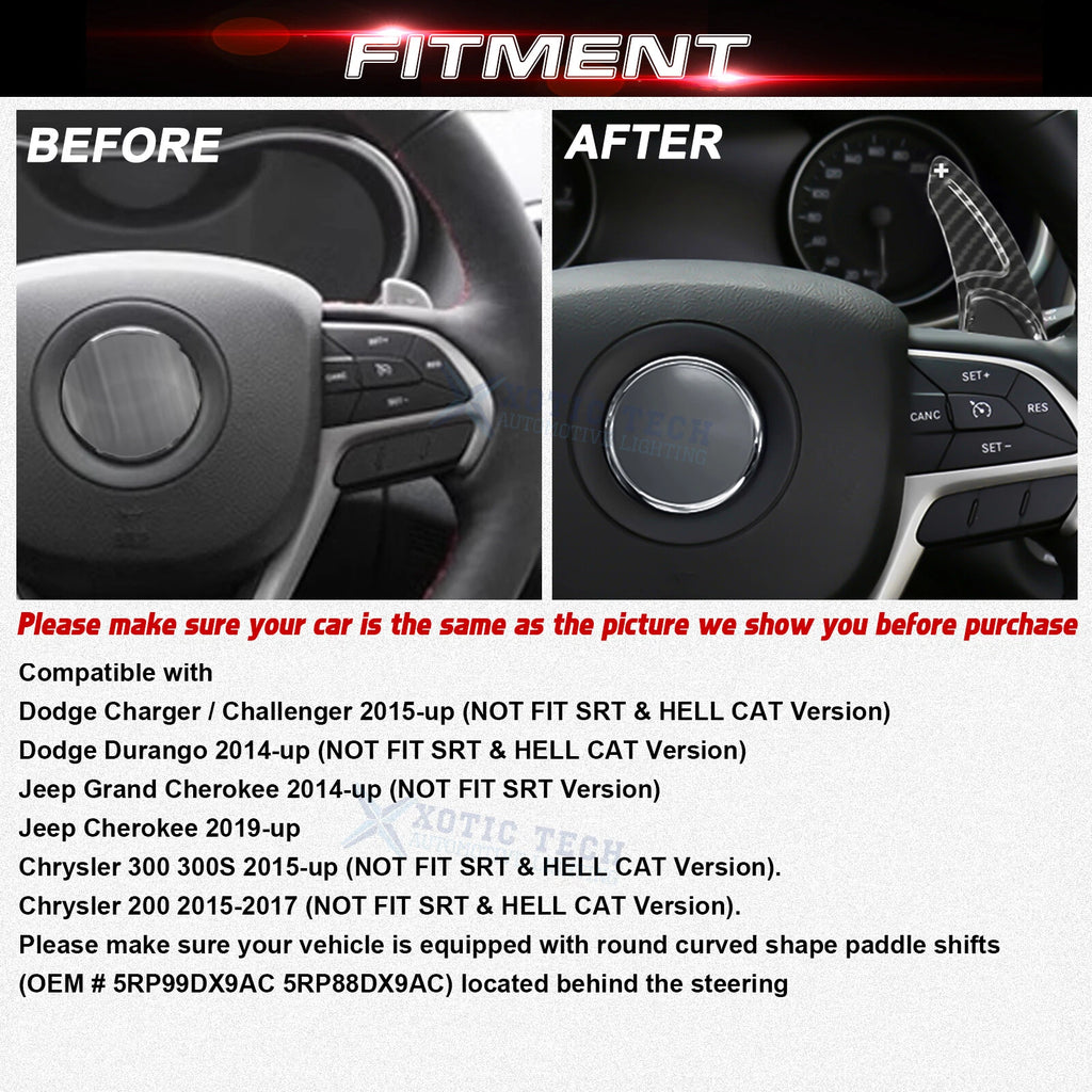 Black Forged Paddle Shifter Extension for Dodge Charger Challenger 300 (2011-2019)