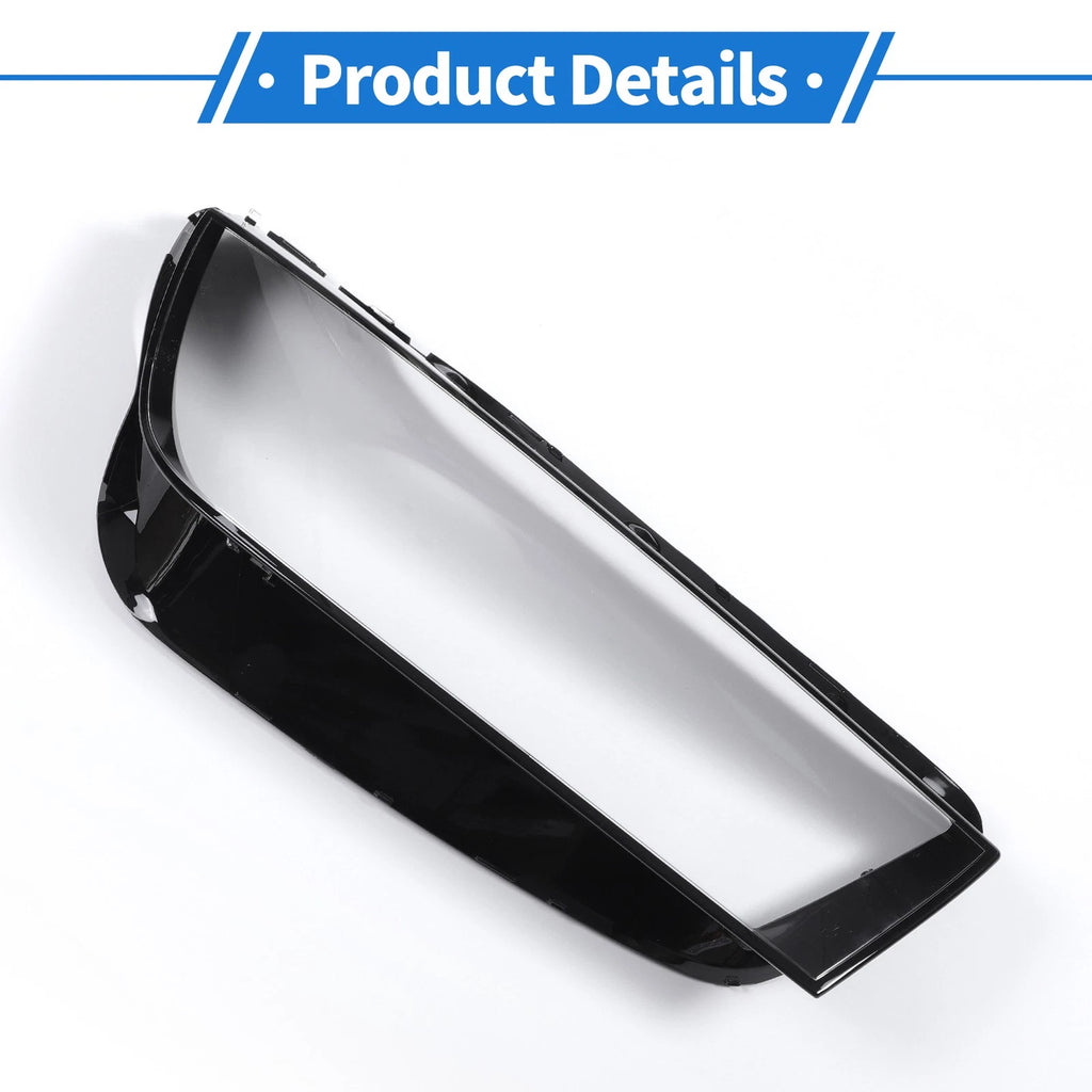 1 Pc Headlight Lens Cover for Audi Q5 (2018–2020) Black
