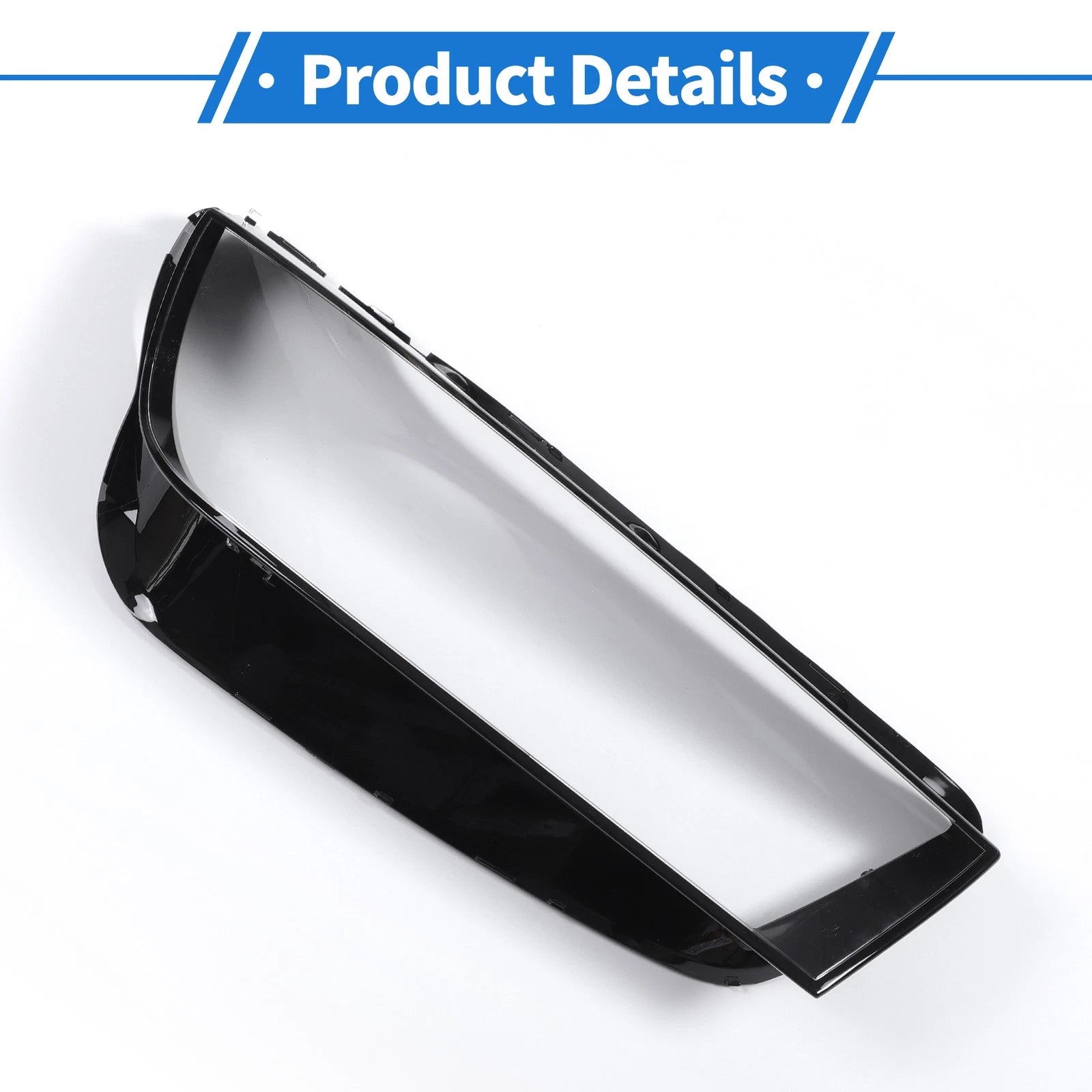 1 Pc Headlight Lens Cover for Audi Q5 (2018–2020) Black