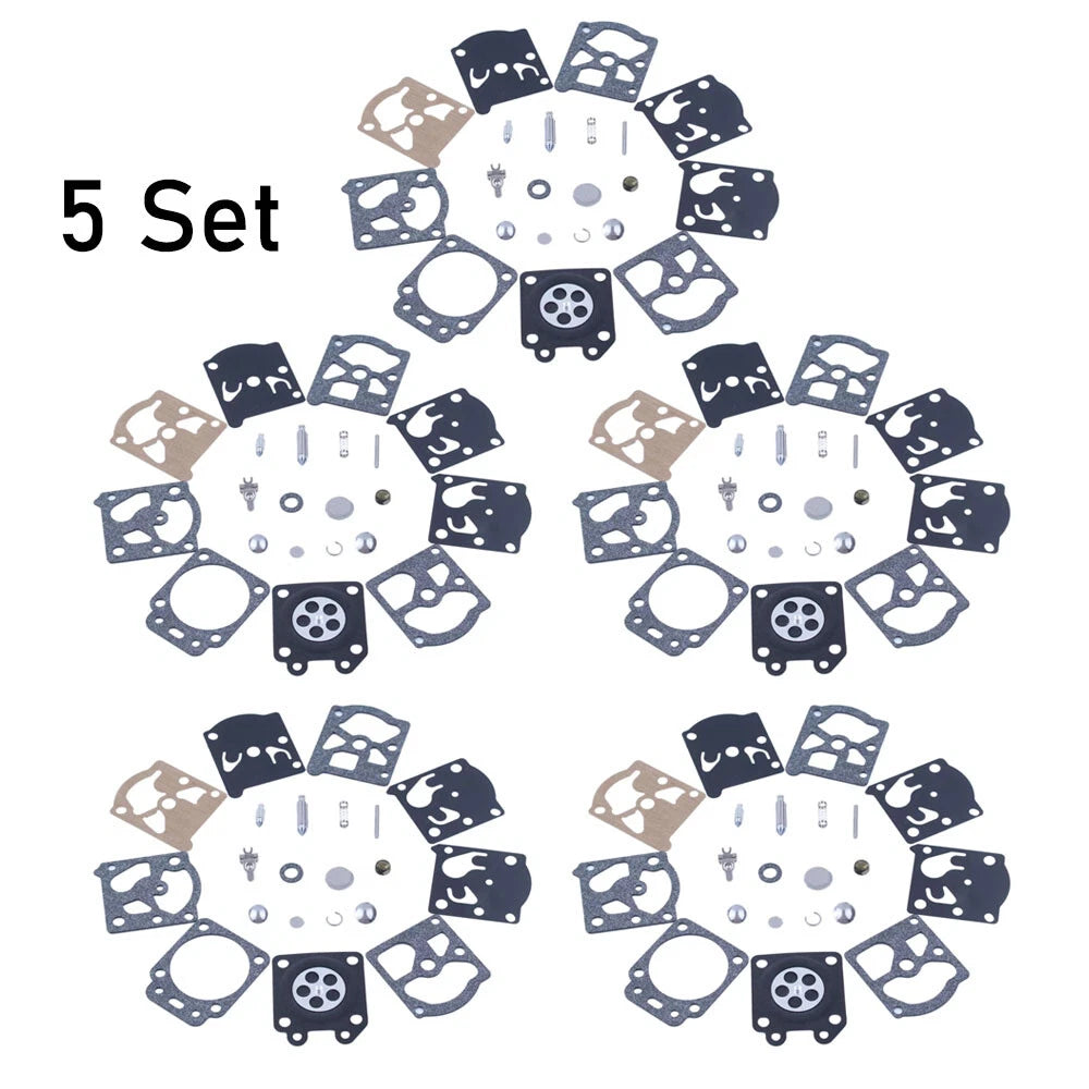 Set of 5 Carburetor Repair Kits for Walbro K24-WAT WT866 WT924 WT773 WT775 WT-973