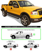 iBoard Stainless Steel Running Boards for Ford F150 Super Cab (2004-2008)