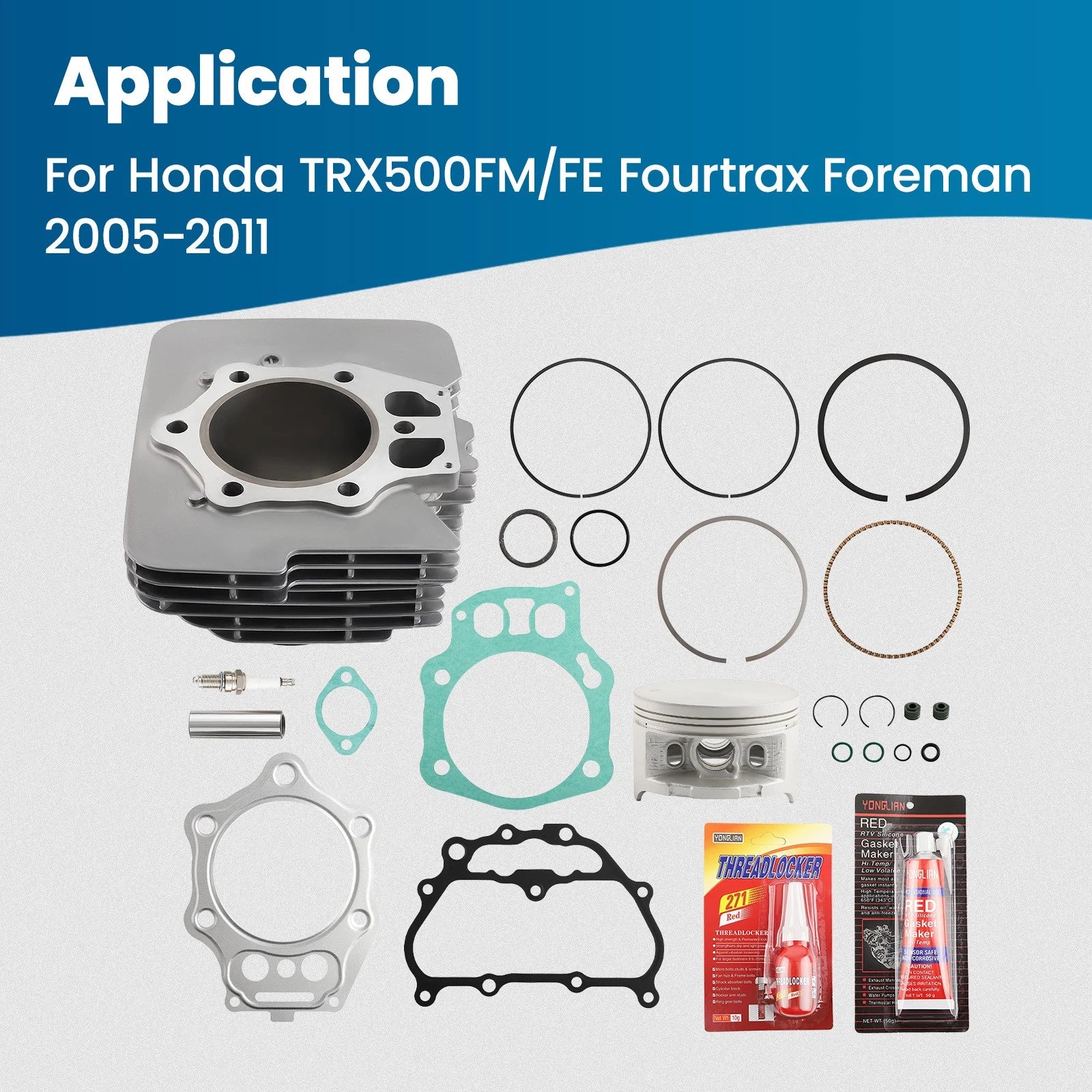 92mm Cylinder Piston Gasket Kit for Honda TRX500FM/FE Foreman 500 (2005–2011)