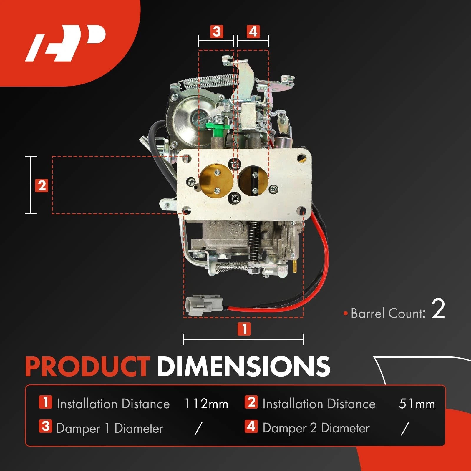 Aluminum Alloy 2-Barrel Carburetor for Toyota Corolla (1987–1991)
