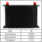 30 Rows 10AN Stacked Plate Oil Cooler for Universal Engine Transmission
