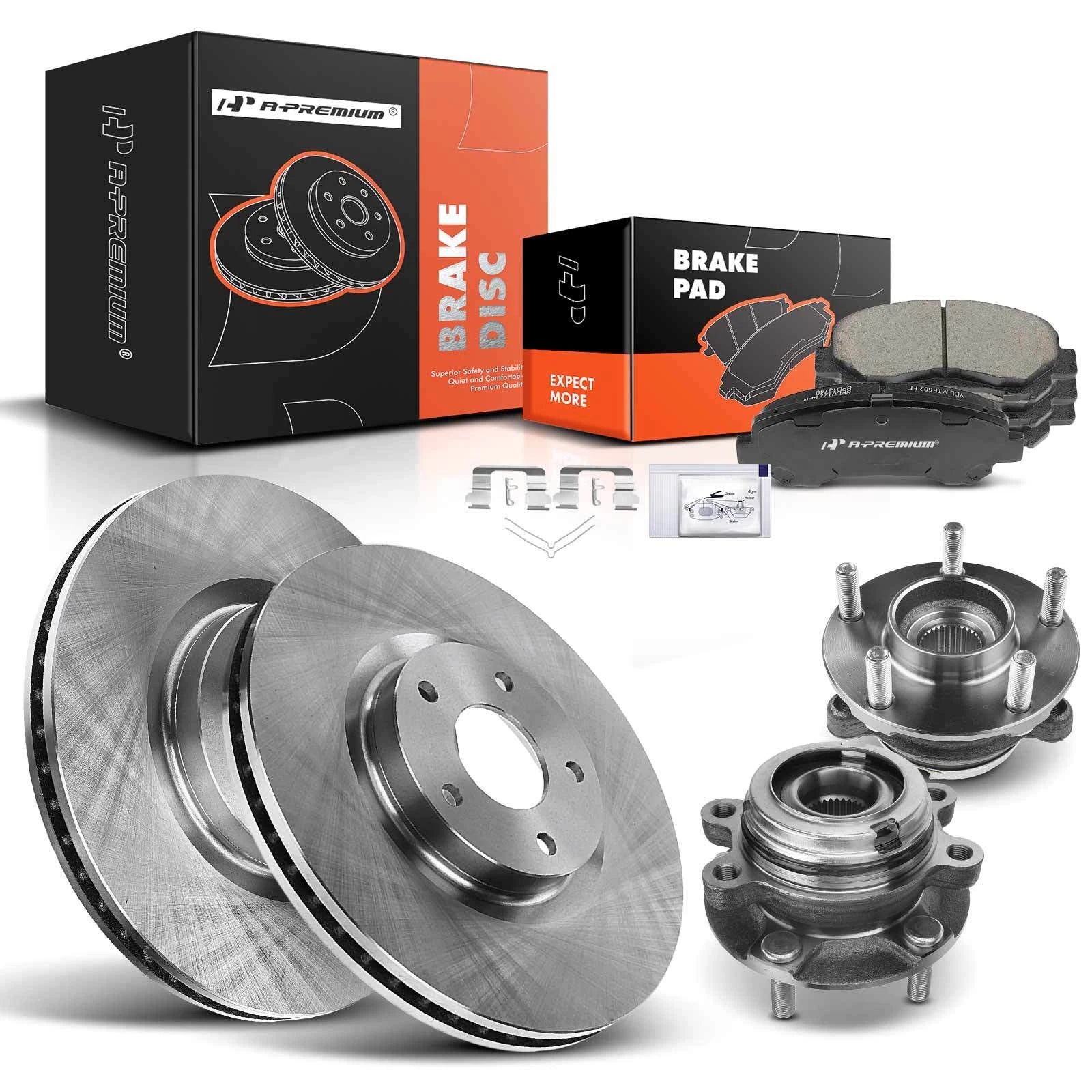 Front Disc Brake Rotors & Pads Set for Nissan Maxima (2000–2003)