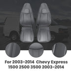 Seat Covers for Chevy Express 1500 2500 3500 4500 (Dark Gray)