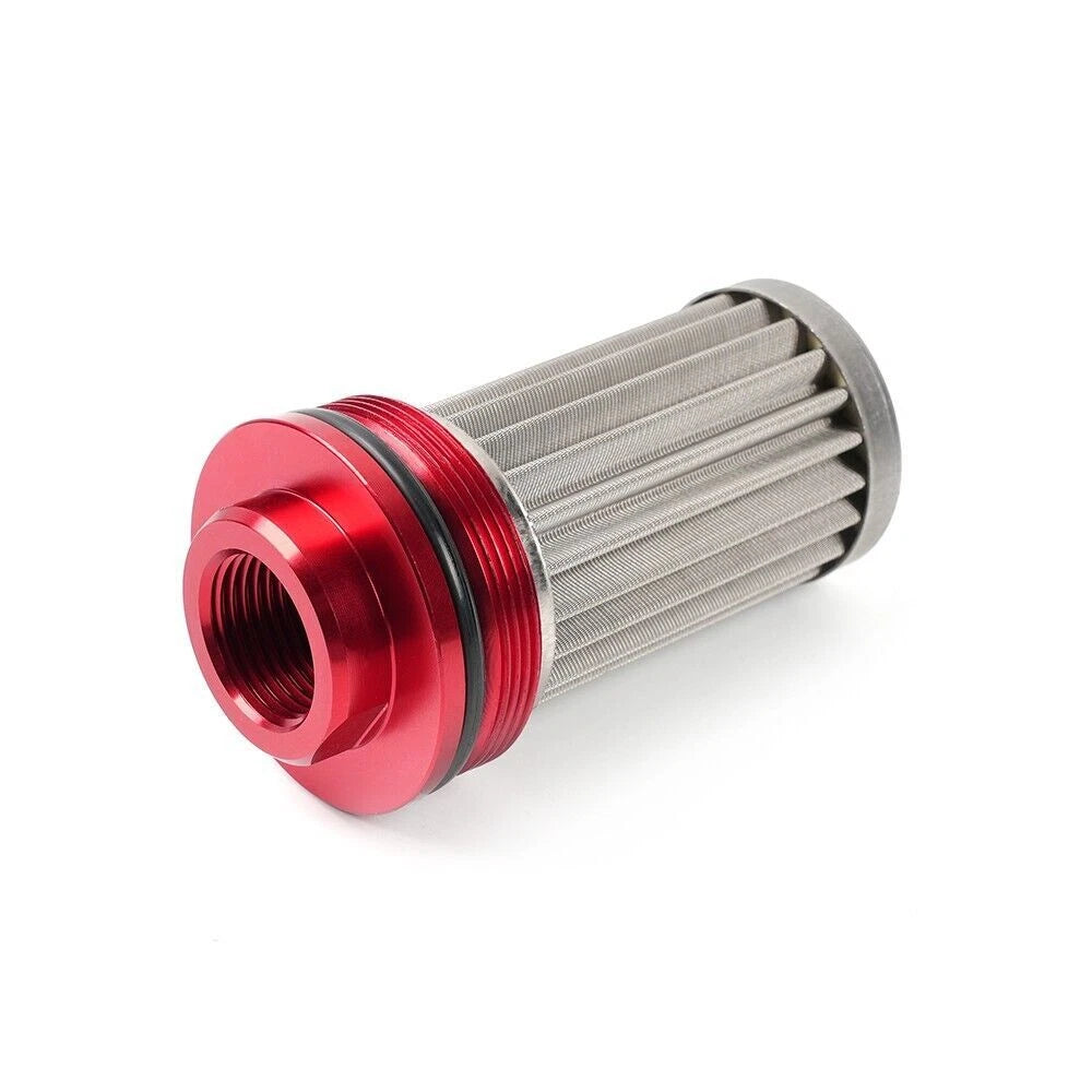 High Flow Inline Fuel Filter 100 Micron Cleanable for Universal Applications