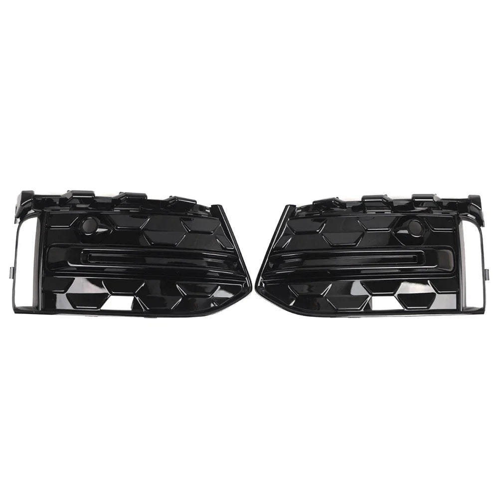 Front Lower Fog Light Frame Covers Glossy Black for Audi A6 C8 (2023-2025)