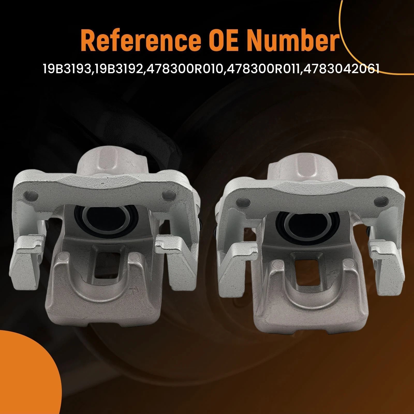 Set of 2 Rear Disc Brake Calipers for Toyota RAV4 (2006–2012) 19B3193 19B3192